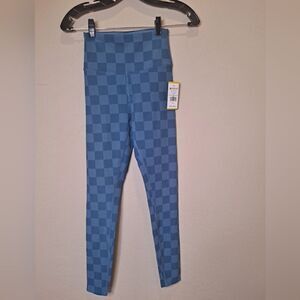 Eleven By Venus Williams Ace Blue Checkered Legging Size extra small NWT